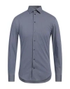 Emporio Armani Man Shirt Navy Size 15 ¾ Cotton, Polyamide, Elastane