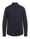 Emporio Armani Man Shirt Navy Size S Polyamide, Elastane In Navy