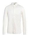 Emporio Armani Man Shirt Off White Size L Cotton, Polyester, Polyamide, Elastane