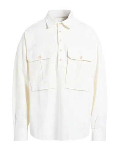 Emporio Armani Man Shirt Off White Size L Organic Cotton