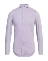 Emporio Armani Man Shirt Purple Size 14 ½ Cotton, Polyamide, Elastane