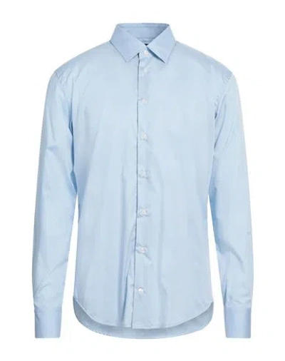 EMPORIO ARMANI EMPORIO ARMANI MAN SHIRT SKY BLUE SIZE 17 ½ COTTON