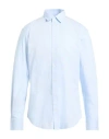 Emporio Armani Man Shirt Sky Blue Size 17 ½ Cotton In Blue