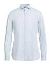 Emporio Armani Man Shirt Sky Blue Size L Cotton In Blue