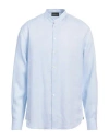 Emporio Armani Man Shirt Sky Blue Size L Linen