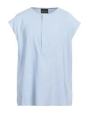 Emporio Armani Man Shirt Sky Blue Size L Viscose, Polyester