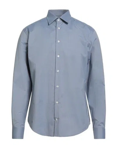 Emporio Armani Man Shirt Slate Blue Size 17 ½ Cotton