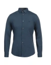 Emporio Armani Man Shirt Slate Blue Size S Cotton, Polyamide, Elastane
