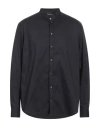 Emporio Armani Man Shirt Midnight Blue Size Xl Cotton, Polyamide, Elastane In Grey