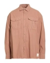 Emporio Armani Man Shirt Taupe Size L Cotton In Brown