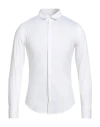 Emporio Armani Man Shirt White Size 15 Cotton, Polyamide, Elastane In Animal Print