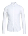 Emporio Armani Man Shirt White Size 15 Cotton, Polyamide, Elastane In Animal Print