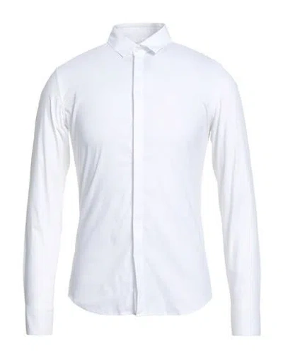 EMPORIO ARMANI EMPORIO ARMANI MAN SHIRT WHITE SIZE 15 COTTON, POLYAMIDE, ELASTANE
