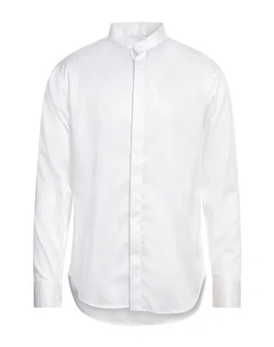 EMPORIO ARMANI EMPORIO ARMANI MAN SHIRT WHITE SIZE 17 ½ COTTON, ELASTANE