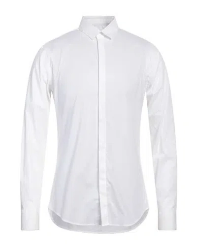 EMPORIO ARMANI EMPORIO ARMANI MAN SHIRT WHITE SIZE 16 COTTON, ELASTANE