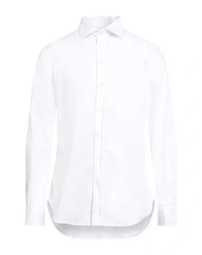 Emporio Armani Man Shirt White Size 17 ½ Cotton, Polyamide, Elastane