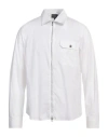 Emporio Armani Man Shirt White Size L Cotton, Elastane In White