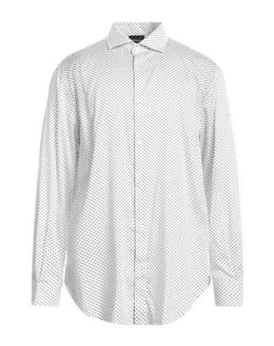 Emporio Armani Man Shirt White Size S Cotton, Elastane