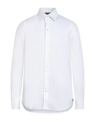 Emporio Armani Man Shirt White Size L Cotton, Polyamide, Elastane