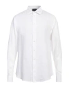 Emporio Armani Man Shirt White Size L Linen In White