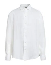 Emporio Armani Man Shirt White Size L Linen In Animal Print