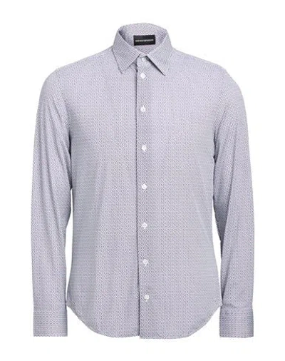 Emporio Armani Man Shirt White Size L Polyester, Viscose