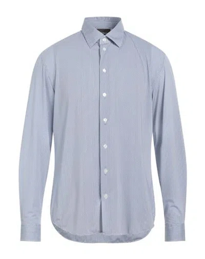 Emporio Armani Man Shirt Sky Blue Size 16 Polyamide, Elastane