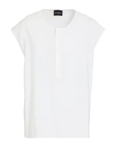 Emporio Armani Man Shirt White Size S Viscose, Polyester