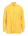 Emporio Armani Man Shirt Yellow Size 17 Modal, Polyester
