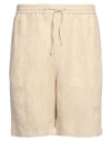 Emporio Armani Man Shorts & Bermuda Shorts Beige Size 38 Linen