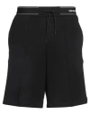 Emporio Armani Man Shorts & Bermuda Shorts Black Size M Cotton, Polyester, Elastane, Polyamide