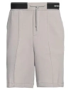 Emporio Armani Man Shorts & Bermuda Shorts Grey Size M Cotton, Polyester, Elastane, Polyamide In Grey