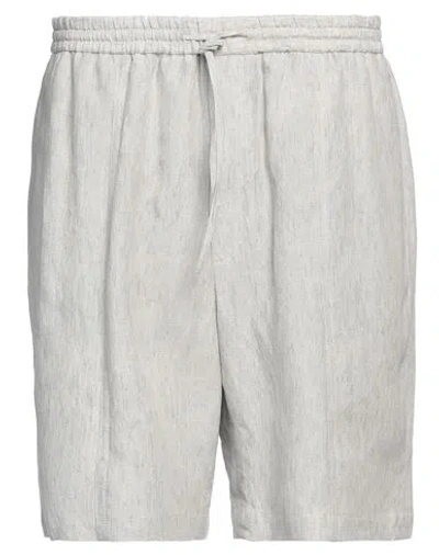 Emporio Armani Man Shorts & Bermuda Shorts Light Grey Size 30 Linen