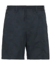 Emporio Armani Man Shorts & Bermuda Shorts Midnight Blue Size 34 Linen, Cotton In Blue