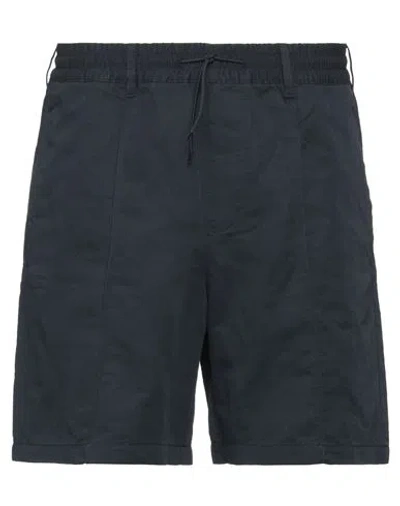 Emporio Armani Man Shorts & Bermuda Shorts Midnight Blue Size 34 Linen, Cotton