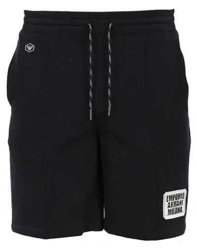 Emporio Armani Man Shorts & Bermuda Shorts Midnight Blue Size Xs Cotton, Polyester, Elastane