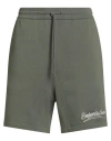Emporio Armani Man Shorts & Bermuda Shorts Military Green Size L Cotton, Elastane