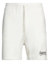 Emporio Armani Man Shorts & Bermuda Shorts Off White Size L Cotton, Elastane In Off White