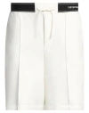Emporio Armani Man Shorts & Bermuda Shorts Off White Size Xxxl Cotton, Polyester, Elastane, Polyamid
