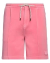 Emporio Armani Man Shorts & Bermuda Shorts Pink Size L Cotton, Polyester, Elastane