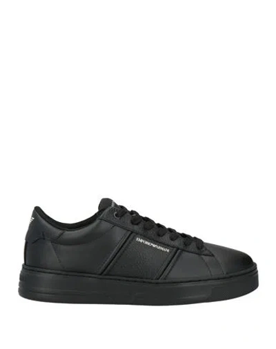 Emporio Armani Leather Lace-up Sneakers In Multi