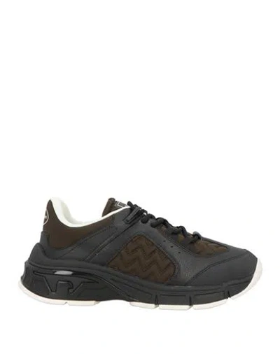 Emporio Armani Man Sneakers Black Size 8 Synthetisches Material, Textile Fibers