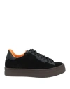 Emporio Armani Man Sneakers Black Size 8.5 Leather In Black