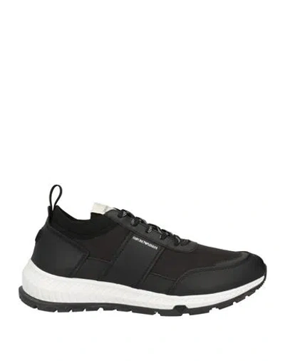 Emporio Armani Man Sneakers Black Size 9 Polyester