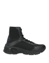 Emporio Armani Man Sneakers Black Size 9 Polyester, Polyurethane In Black