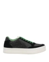 Emporio Armani Man Sneakers Black Size 9 Soft Leather In Black