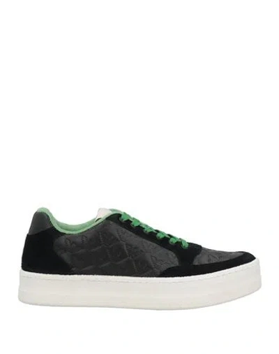 Emporio Armani Man Sneakers Black Size 9 Soft Leather