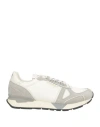 Emporio Armani Man Sneakers Grey Size 8.5 Leather, Textile Fibers