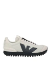 Emporio Armani Man Sneakers Light Grey Size 10 Polyester, Cow Leather, Polyurethane Coated In Grey
