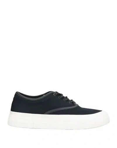 Emporio Armani Man Sneakers Midnight Blue Size 8 Textile Fibers
